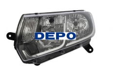 Фара RENAULT Sandero 2014- черная / DEPO / левая 551-11A2L-LDEM2