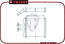 Радиатор печки ZAZ Chance Sens / TRIXET / T2096P