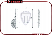 Радиатор печки Lada Largus / TRIXET / T2099P