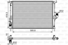 Радиатор         двигателя 700801 VALEO / Largus Logan Sandero Duster / авто с кондиционером