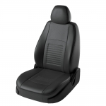 Комплект чехлов на сидения FORD Focus-3 (С346) 2011- / Турин Экокожа черная (разд. зад. спинка) / LORD AUTO /