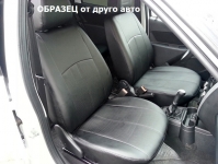 Комплект чехлов на сидения Nissan Qashqai 2010-2013 / Экокожа черная (разд. зад. спинка) / TREND NEW /