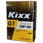 Масло Kixx G1 Plus 5W40 SN/CF / L531344TE1 4L