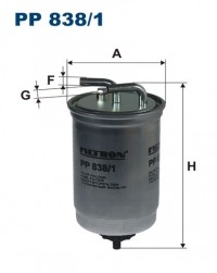 Фильтр топливный / FILTRON / PP838/1