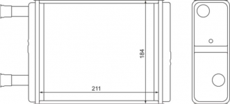Радиатор печки  Газель  3302 2003-2013 D18 медный 3-х рядный / ШААЗ / 3302-8101060-10