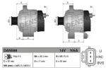 Генератор Ford Fusion 2002- / DENSO / 105A DAN588